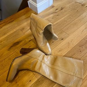 BCBG mustard yellow western boot size 9